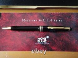 Vintage 1990s Montblanc Meisterstuck Solitaire Black/Gold Ballpoint Pen COMPLETE