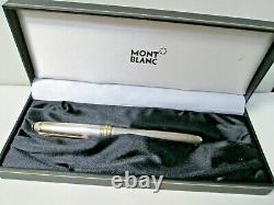 Vintage Mont Blanc Meister Stuck Sterling & 18K Gold Nib Fountain Pen with Box