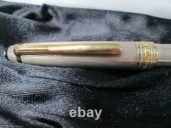 Vintage Mont Blanc Meister Stuck Sterling & 18K Gold Nib Fountain Pen with Box