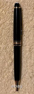 Vintage Mont Blanc Meisterstuck Black with Gold Trim Ballpoint Pen In Case