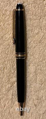 Vintage Mont Blanc Meisterstuck Black with Gold Trim Ballpoint Pen In Case