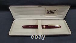 Vintage MontBlanc Meisterstuck 4810 Burgundy Fountain Pen with Case