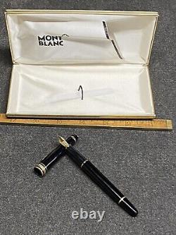 Vintage MontBlanc Meisterstuck Fountain Pen, 14k Gold Nib 4810 M And Case