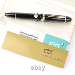 Vintage Montblanc Meisterstuck 149 F Fountain Pen with Box & Papers