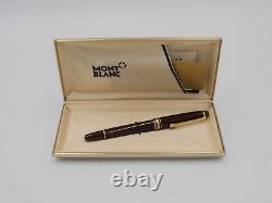 Vtg Montblanc Meisterstuck 4810 14K 585 Fountain Pen Maroon Burgundy with Case