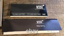 Vtg Montblanc Meisterstuck Classique Black & Gold Mechanical Pencil Box & Papers