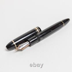 Vtg Montblanc Meisterstuck No 149 Fat Fountain Pen Black 4810 14K Gold M Nib