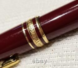 W. Germany MONTBLANC Meisterstuck Bordeaux/Burgundy & Gold Fountain Pen 14K Nib