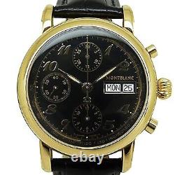 Wristwatch USED MONTBLANC meisterstuck Men's Automatic Black Gold Chronograph